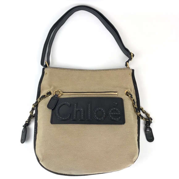 Extra Photos {Chloe} Haley Tan Canvas Leather Bag - Picture 2 of 8